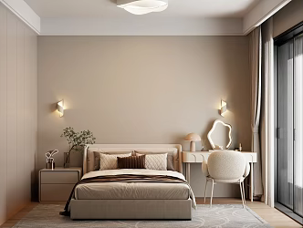 Bedroom Cream Style Bedroom Ceiling Lamp Wardrobe Dressing Table Wall Lamp 3d model