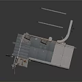 Heavy Duty Industrial Mechanical Assembly With Conveyor Belt Metal Frame And Components