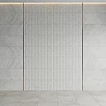 Textured Stone Wall Component With Central Panel And Smooth Surroundings