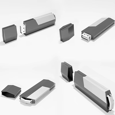 Modern Disk Flash Disk Flash Drive Data Storage Memory Gigabytes Thumb Disk Computer Media 3d model