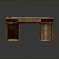 Wooden Desk With Drawer Vertical File Holder And Cabinet For Home Office