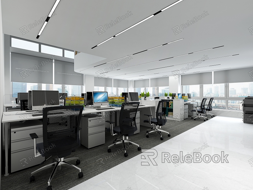 modern public office area office open office area model