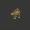 Realistic Stegosaurus Dinosaur Model With Bony Plates And Green Brown Body