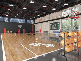 modern basketball hall 3d model