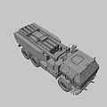 High mobility rocket launcher vehicle 3d model