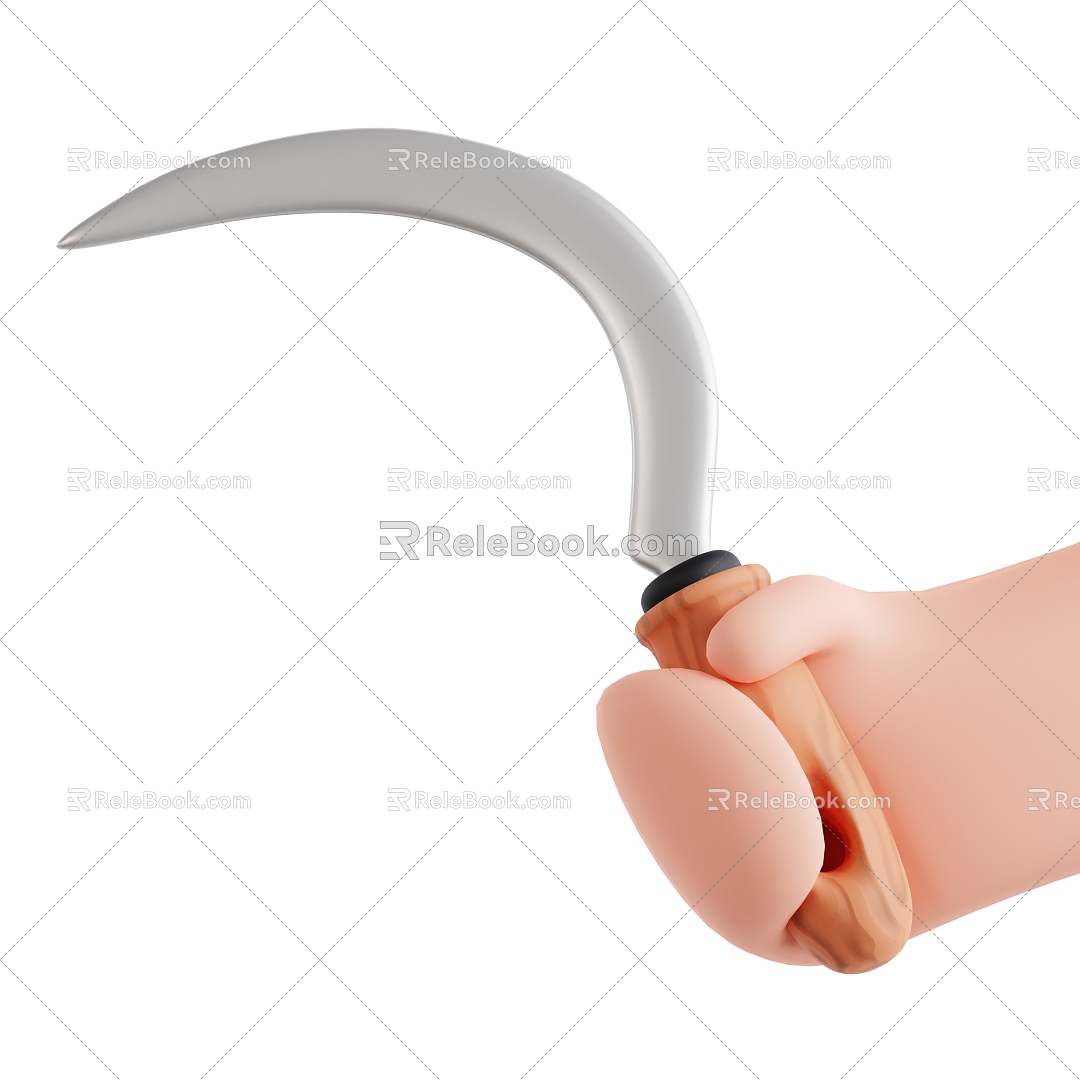 Sickle Hand Gesture Cartoon Hand Animation Hand 3d model