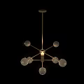 Modern Multi Arm Chandelier With Bright LED Bulbs And Sleek Metal Frame