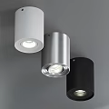 Minimalist Modern Ceiling With White Silver Black Downlights and Spotlights