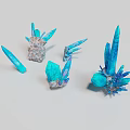 Blue Crystal Decorative Pieces For Home Living Room Tabletop Display With Various Shapes