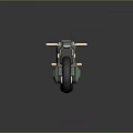 Modern Green Motorcycle Design With Streamlined Body Wooden Seat And Alloy Wheels