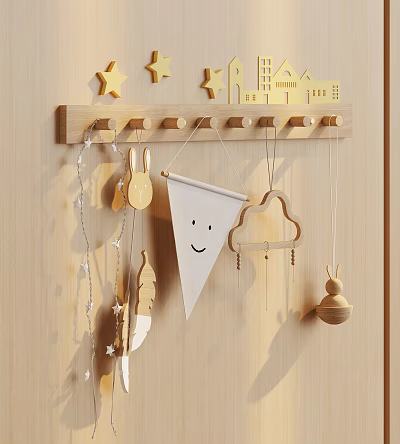01 modern clothes hook children's clothes hook 3d model
