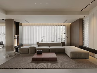 Quiet Living Room Minimalist Living Room 3d model