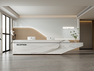 Company Reception Desk 3d model