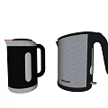 Philips Two Modern Electric Kettles With Stylish Black And Silver Designs For Household Use
