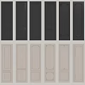Wainscoting Wall Panels In Black And Beige With Various Decorative Patterns And Designs 3d model