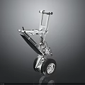 Durable White Hardware Tool with Sturdy Frame and Movable Wheels 3d model