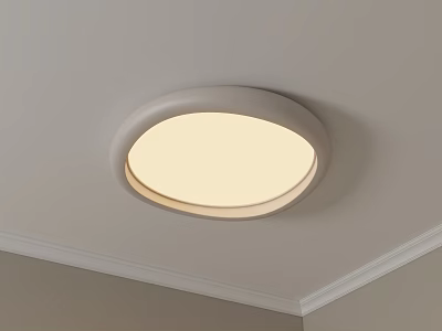 Modern Round Ceiling Light Mounted On Ceiling With Warm Light 3d model