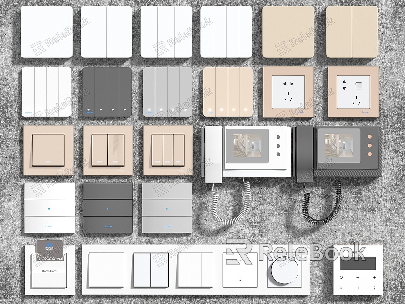 Modern Switch Socket Panel Telephone Access Control model