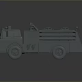 Detailed Fire Truck Model With Rescue Equipment And Pipes For Emergency Use