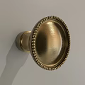 Brass Round Cabinet Knob With Beaded Edge And Smooth Metal Surface