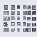 New Chinese-style openwork window 3d model