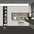 Modern Study Simple Study 3d model