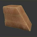 Orange Cracked Stacked Wooden Stone Decorative Blocks with Natural Texture