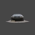 Vintage DeLorean Car Parked On Urban Pavement With Classic Design