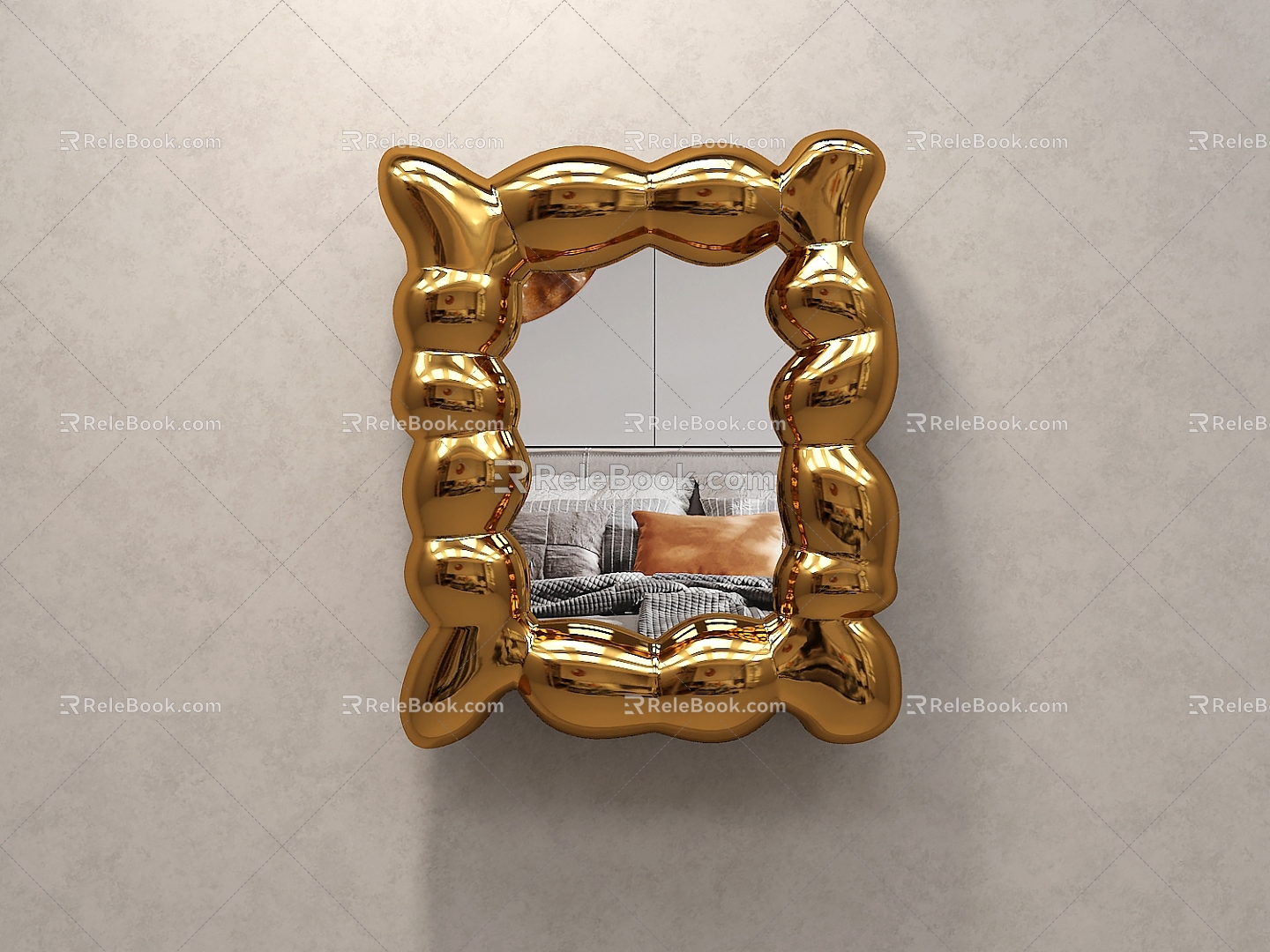 Rear Decorative Mirror Hanging Mirror Bathroom Mirror Wall Decorative Art Makeup Mirror Dressing Mirror Shaped 3d model