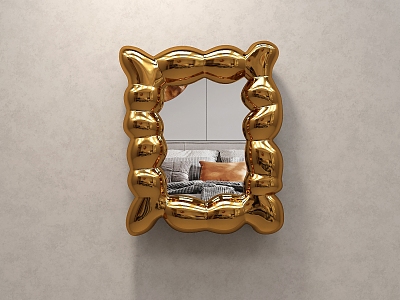 Rear Decorative Mirror Hanging Mirror Bathroom Mirror Wall Decorative Art Makeup Mirror Dressing Mirror Shaped 3d model