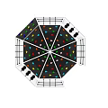 Colorful Dot Covered Hemispherical Playground Equipment With Metal Frame Structure