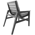Modern Leisure Chairs with Gray Cushions and Wooden Frame in Minimalist Style