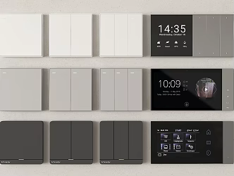 Modern switch socket intelligent control panel 3d model