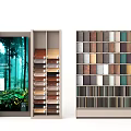 Modern display cabinet color plate display cabinet 3d model