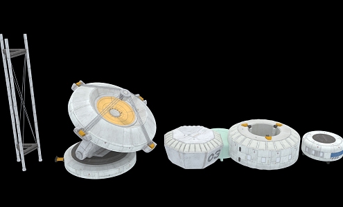 Modern Lunar Base Space Equipment 3d model