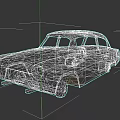 Rusty Old Abandoned Vintage Car With Weathered Body And Missing Parts