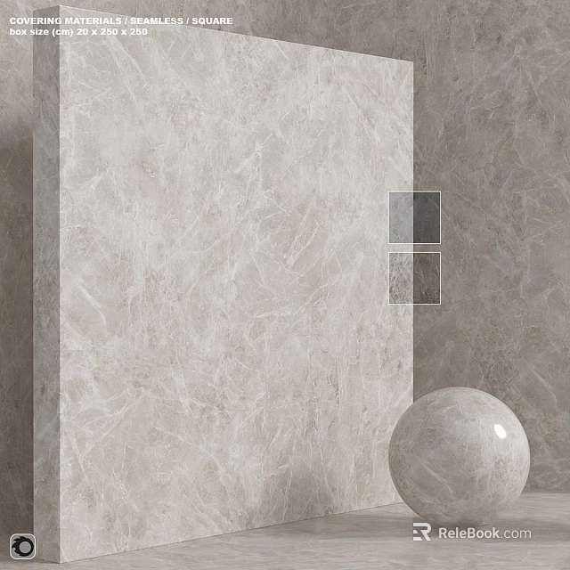 Modern Light Gray Marble Texture Wall Components With Spherical Decorative Element 3d model