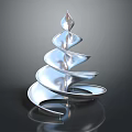 Modern Silver Spiral Hardware Tool Made Of Stainless Steel With Reflective Surface