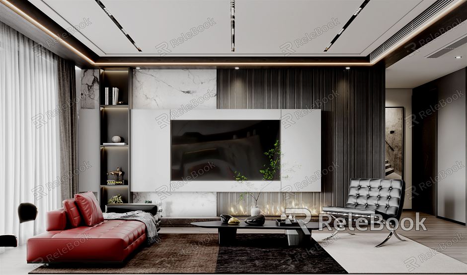 modern living room model