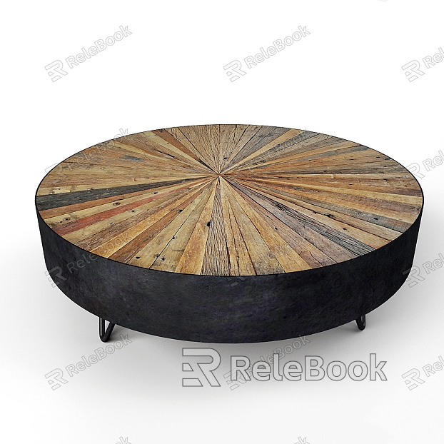 Recycled Round Windmill Coffee Table model