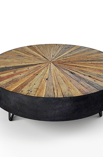 Recycled Round Windmill Coffee Table 3d model