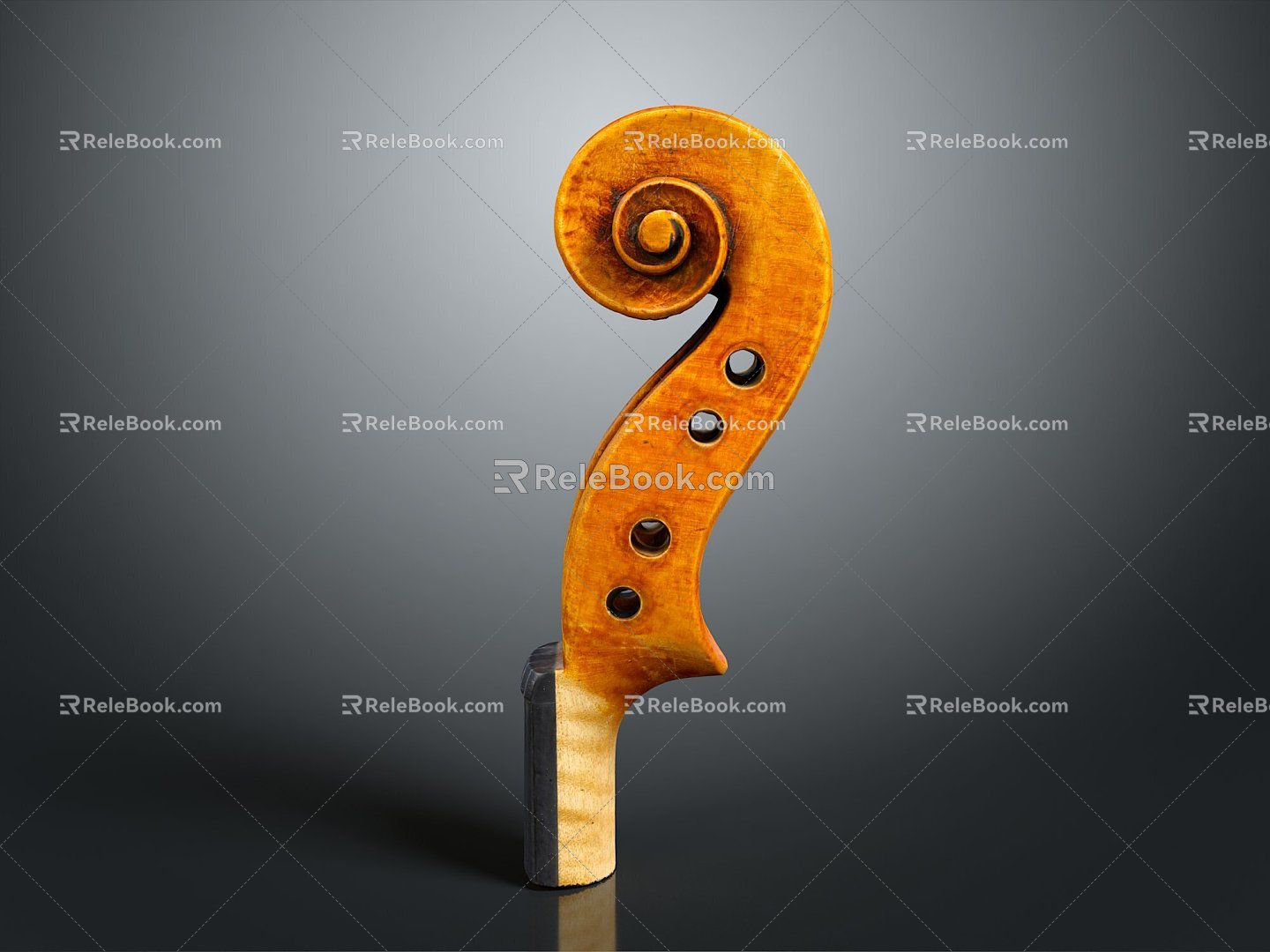 Modern Parts Violin Parts Cartoon Violin Parts Animation Violin Parts 3d model