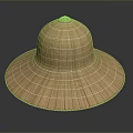 Handmade Bamboo Woven Wide Brim Hat With Natural Tone And Craft Details