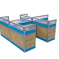 Modern Office Work Desks With Various Layouts And Wooden Partition Design