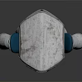 Silver Blue Robot Character With Glowing Blue Eyes And Mechanical Design Standing Pose