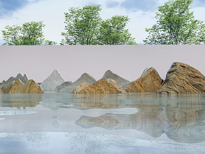 Landscape sketch 3d model