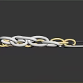 Elegant Jewelry Pieces With Golden Chain Silver Chain And Circular Metal Rings