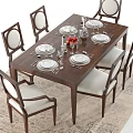 Elegant Dining Table Set With Wooden Table Chairs Fresh Apples And Glassware