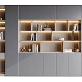 Modern Bookcase Decorative Bookcase 3d model