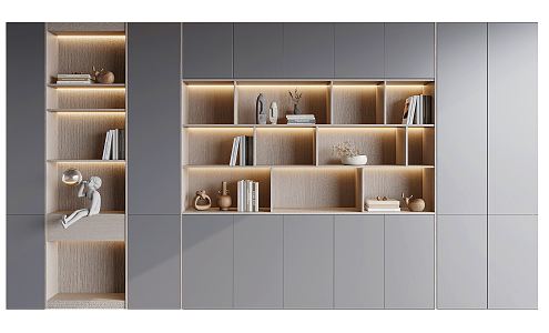 Modern Bookcase Decorative Bookcase 3d model